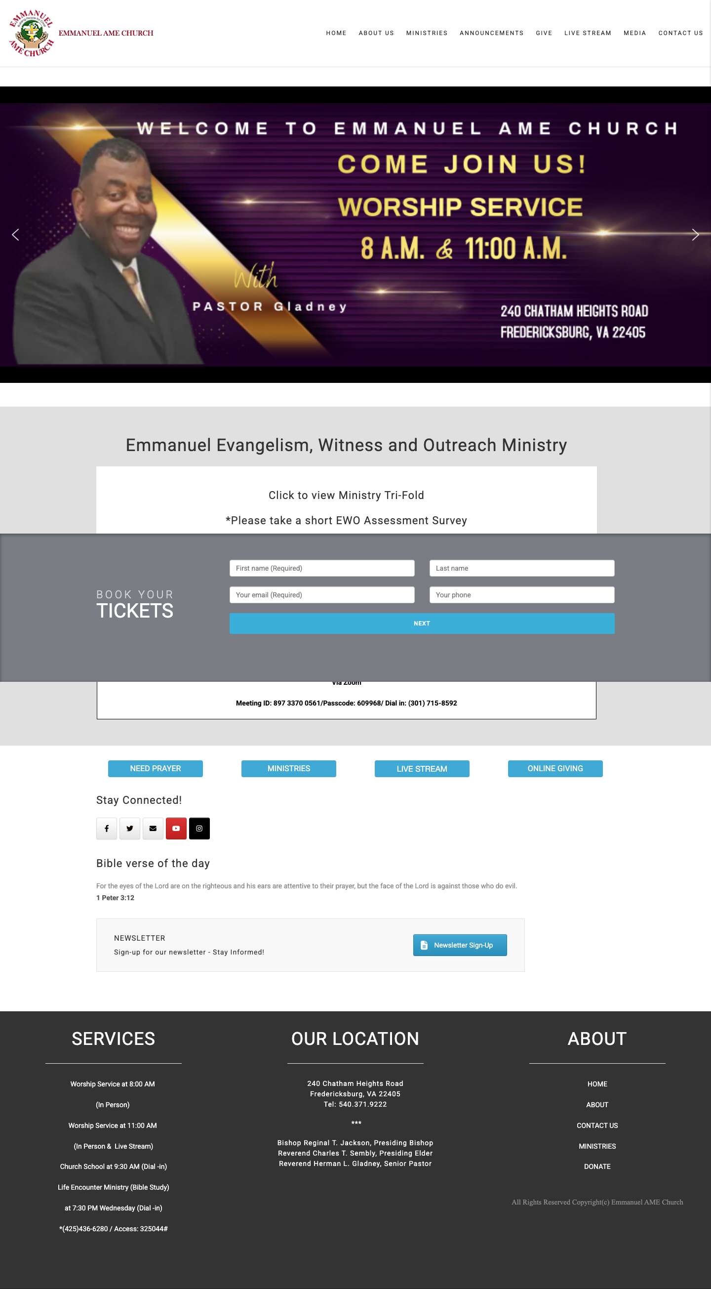 Emmanuel AME Church – "Building People for Christ" - Full Screenshot