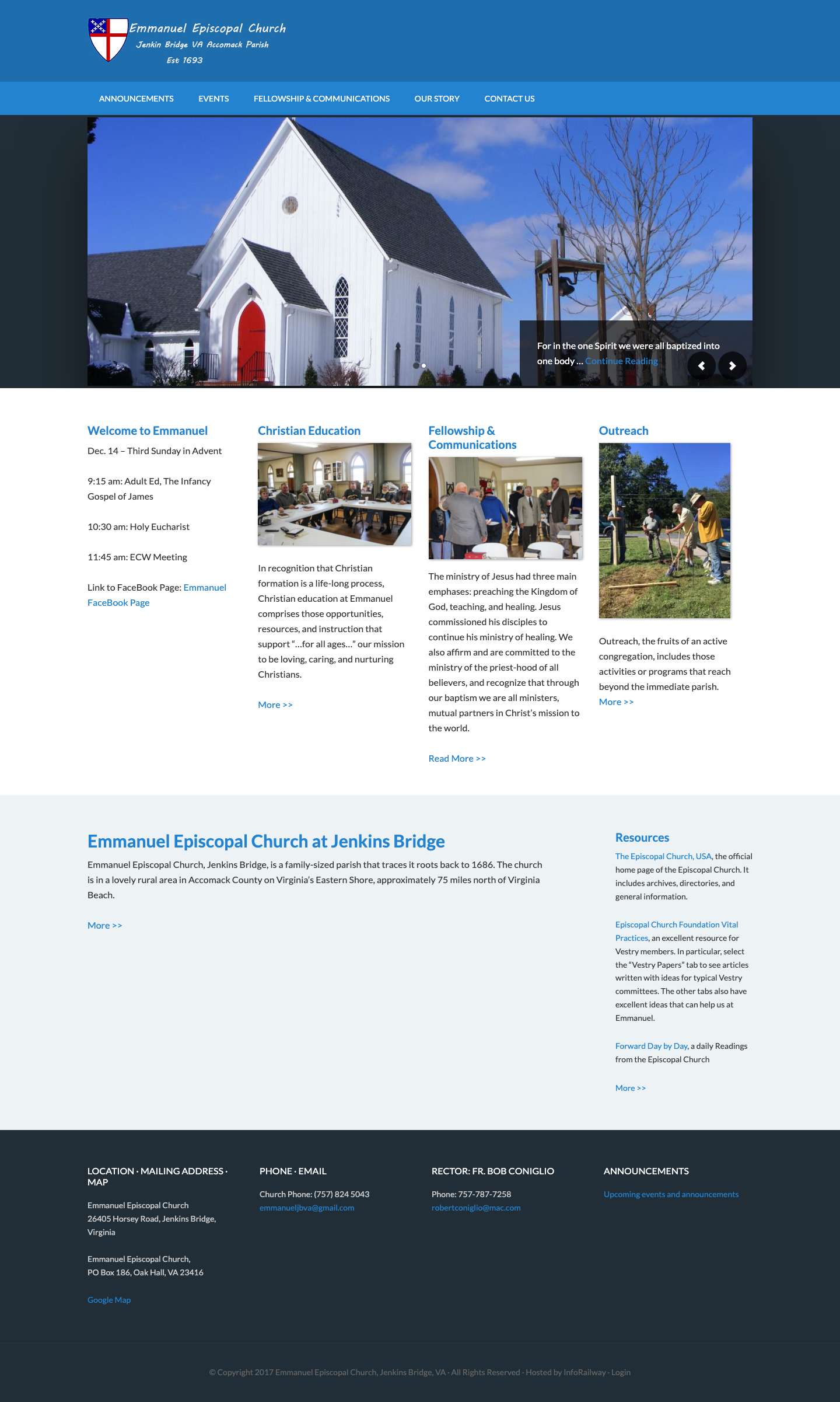 Emmanuel Church at Jenkins Bridge - Full Screenshot