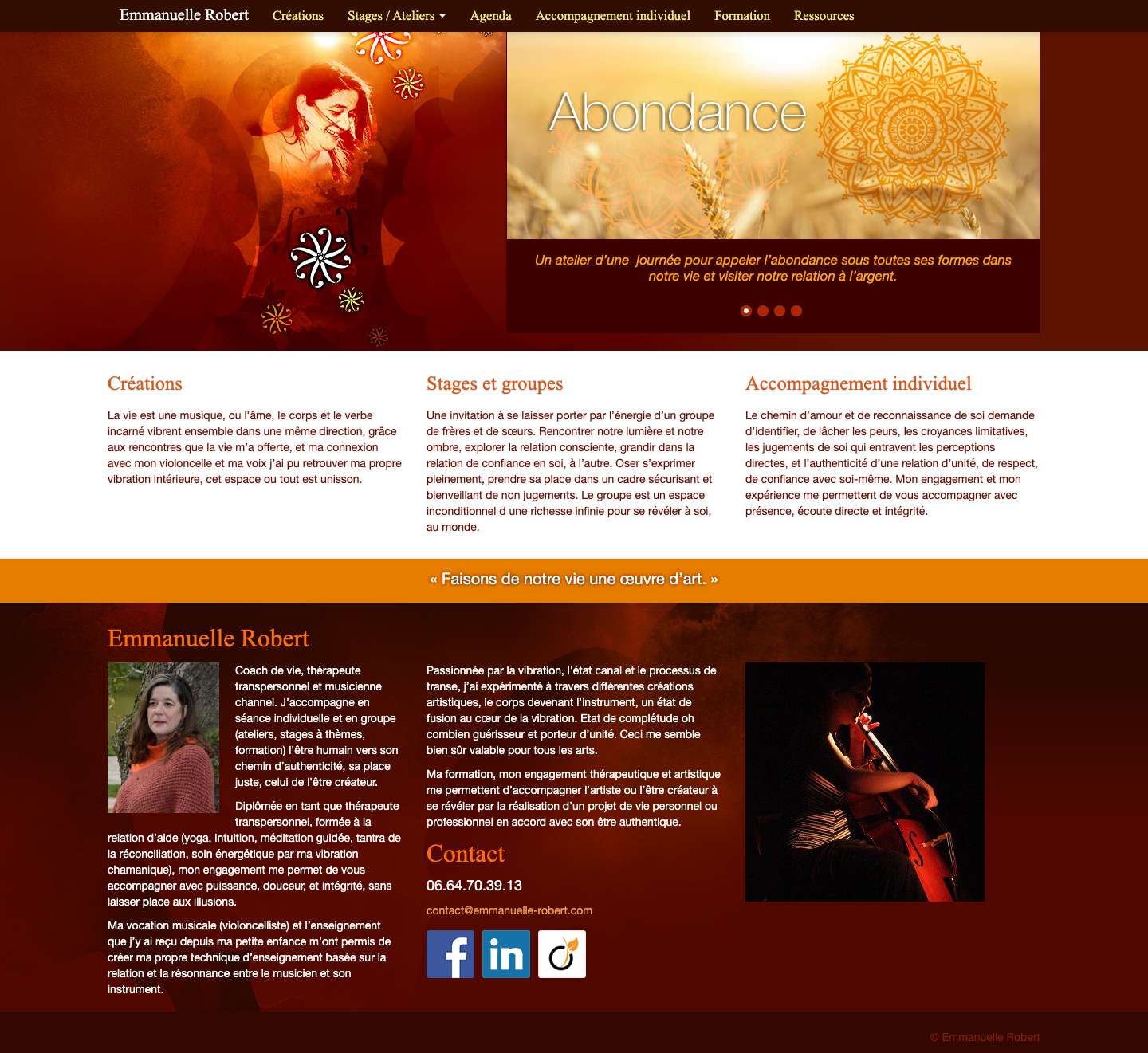 Emmanuelle Robert Accueil - Emmanuelle Robert - Full Screenshot