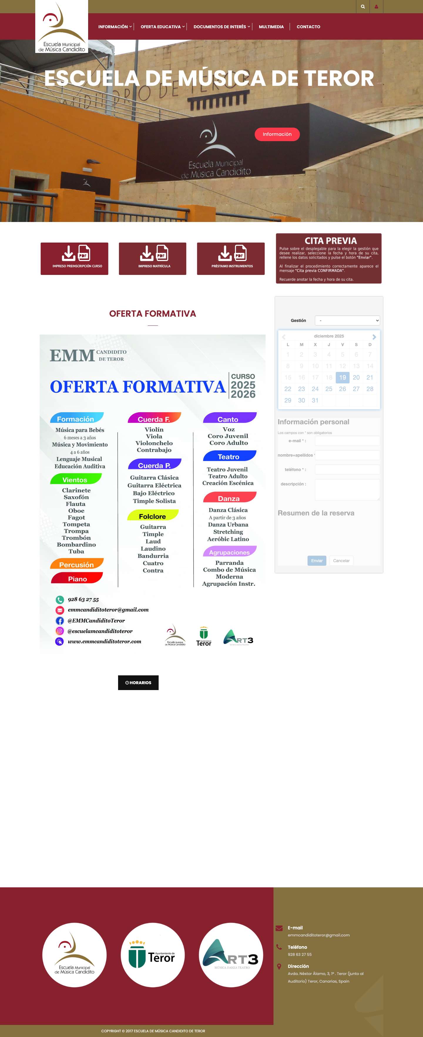 Escuela de Música Candidito de Teror – Escuela de Música Candidito de Teror - Full Screenshot