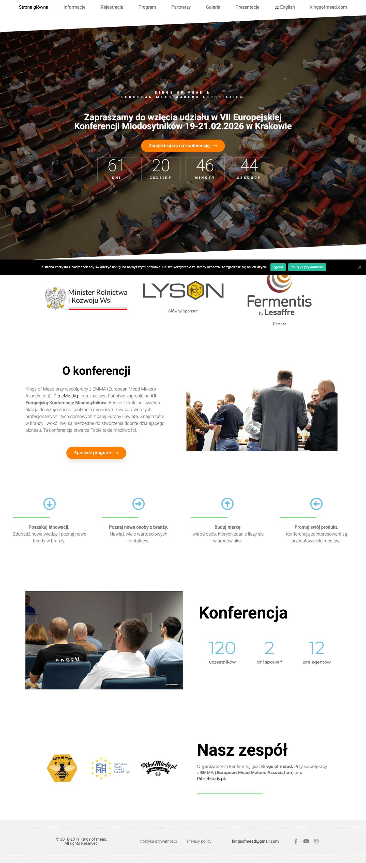 Strona główna - European Mead Makers Conference - Full Screenshot