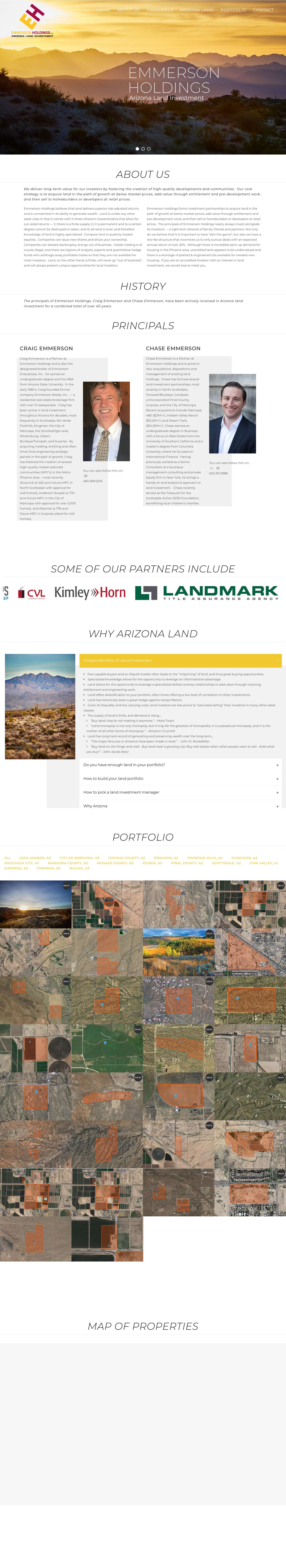 Emmerson Holdings | Arizona Land Investment - Full Screenshot