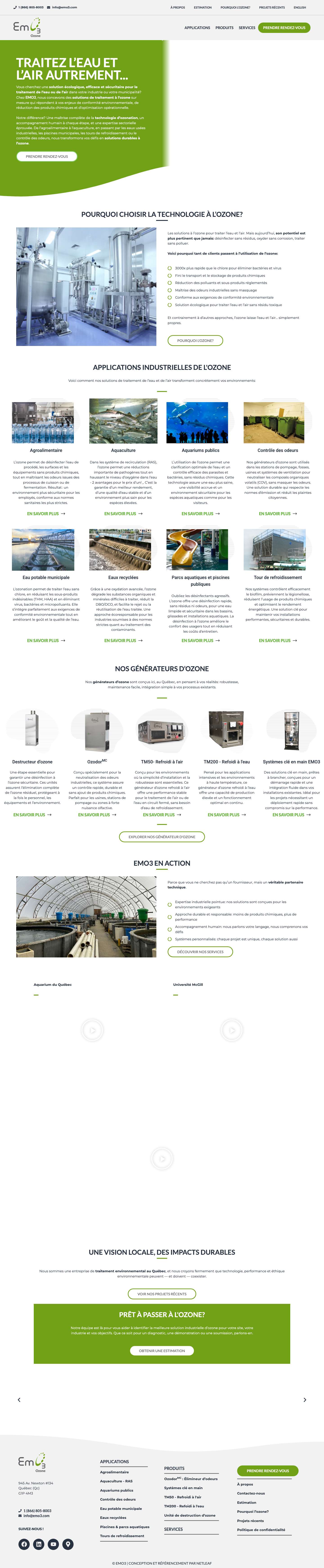 EMO3 | Traitement à l’ozone - Efficace et écologique! - Full Screenshot