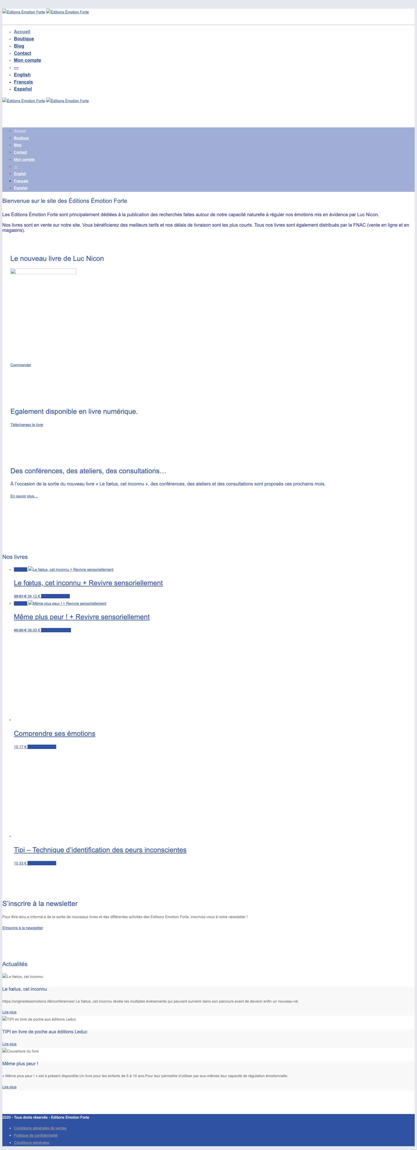 Éditions Émotion Forte – Editions Emotion Forte - Full Screenshot