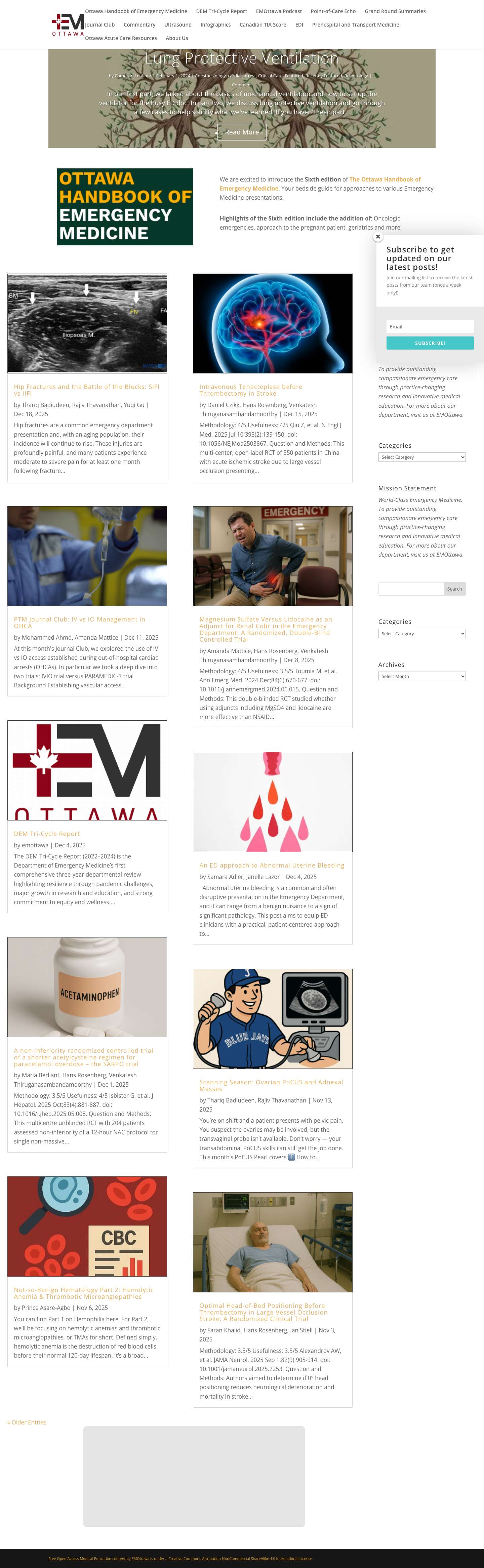 Homepage - EMOttawa Blog - Full Screenshot