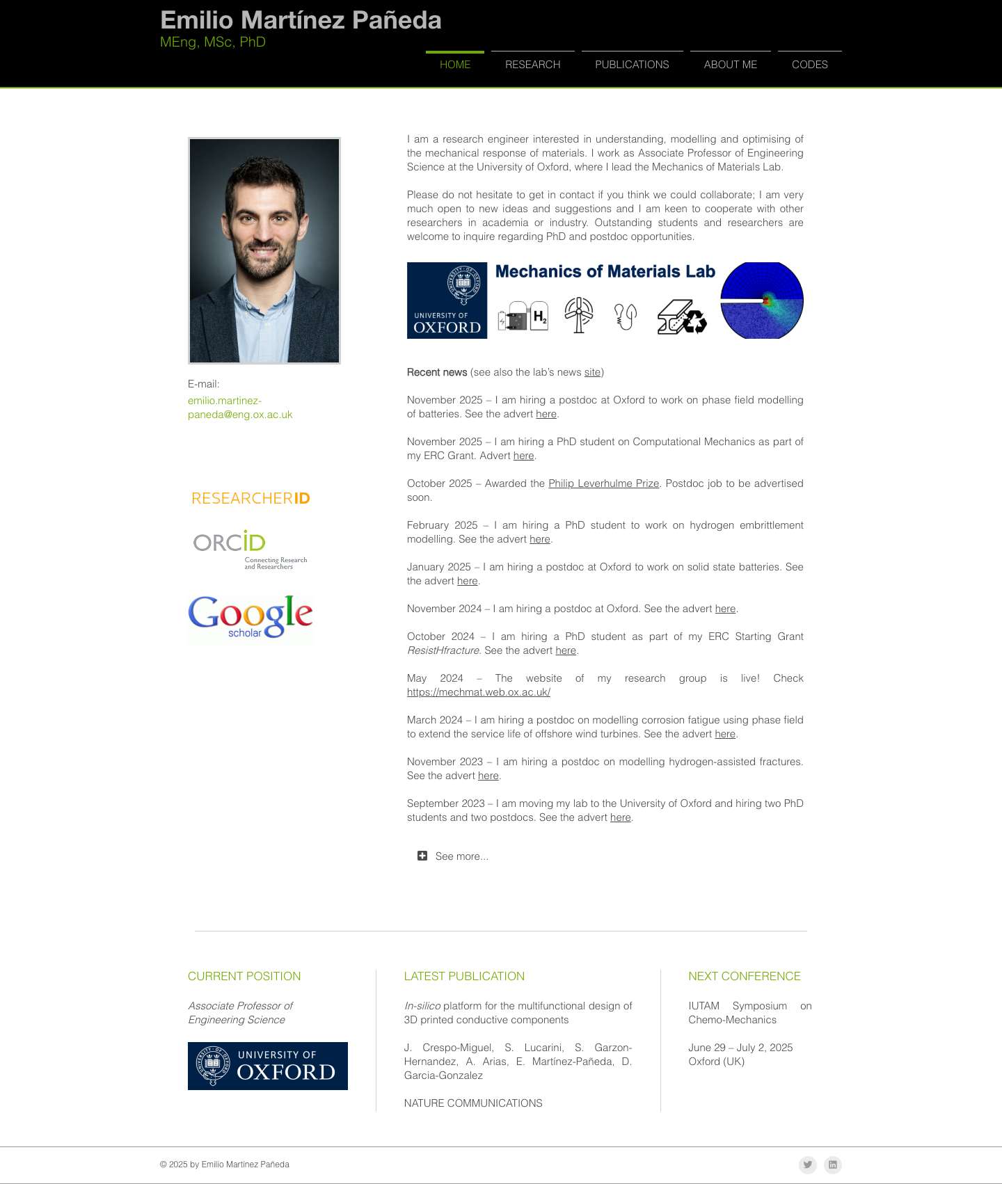 Home | ​​​​Emilio Martínez Pañeda - Full Screenshot