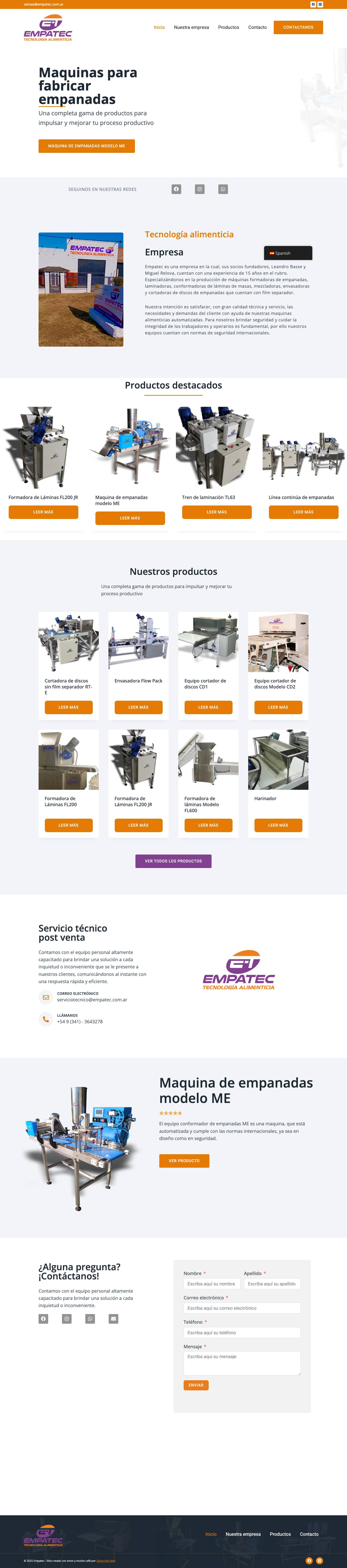 Empatec - Maquinas para fabricar empanadasFacebookInstagramAlternar el menúCargandoHechoCargandoHechoCargandoHechoCargandoHechoCargandoHechoCargandoHechoCargandoHechoCargandoHechoCargandoHechoCargandoHechoCargandoHechoCargandoHechoFacebookInstagram - Full Screenshot