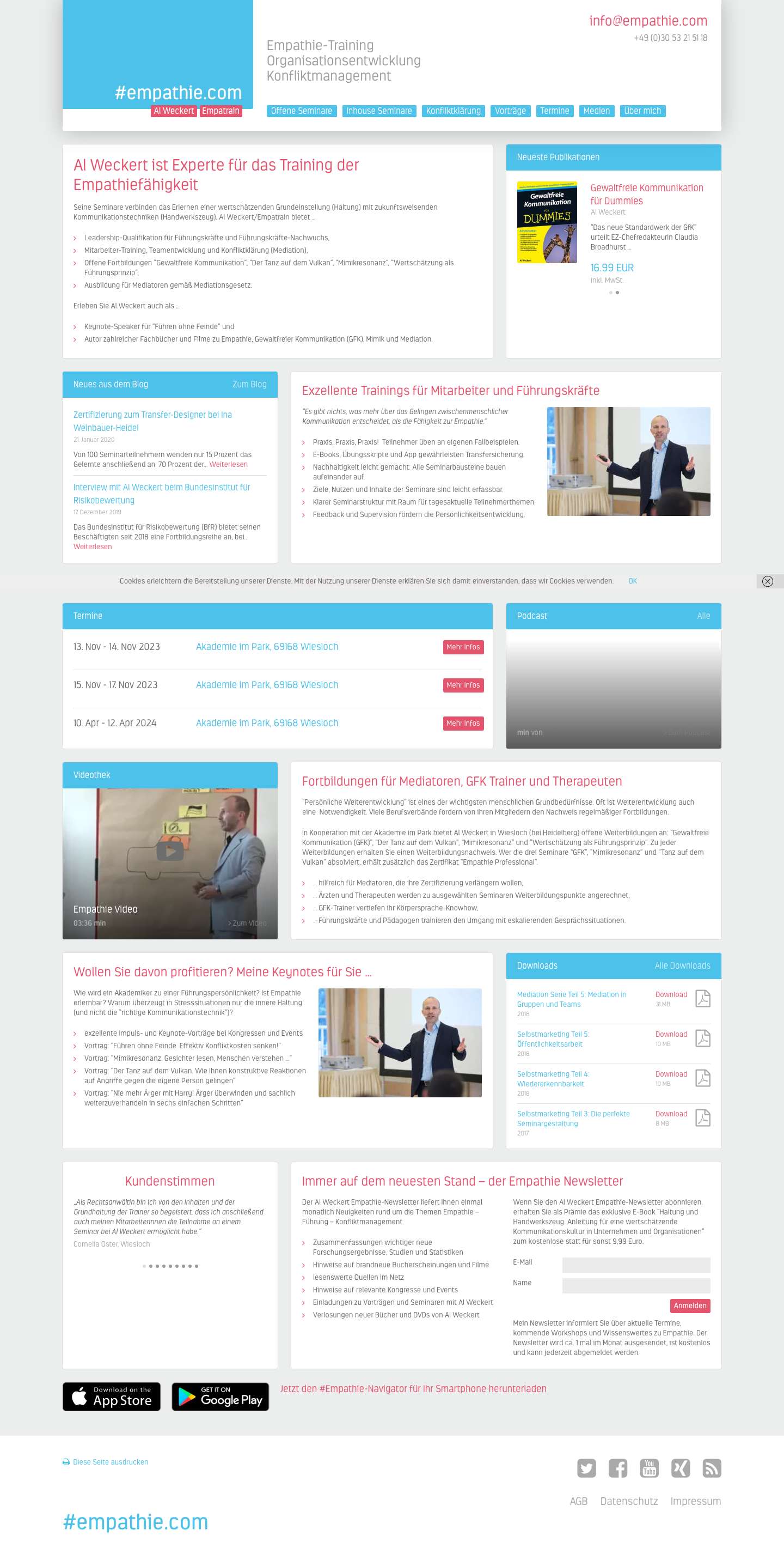 Empathie Experte Al Weckert (Empatrain) als Trainer, Autor und Speaker - Full Screenshot