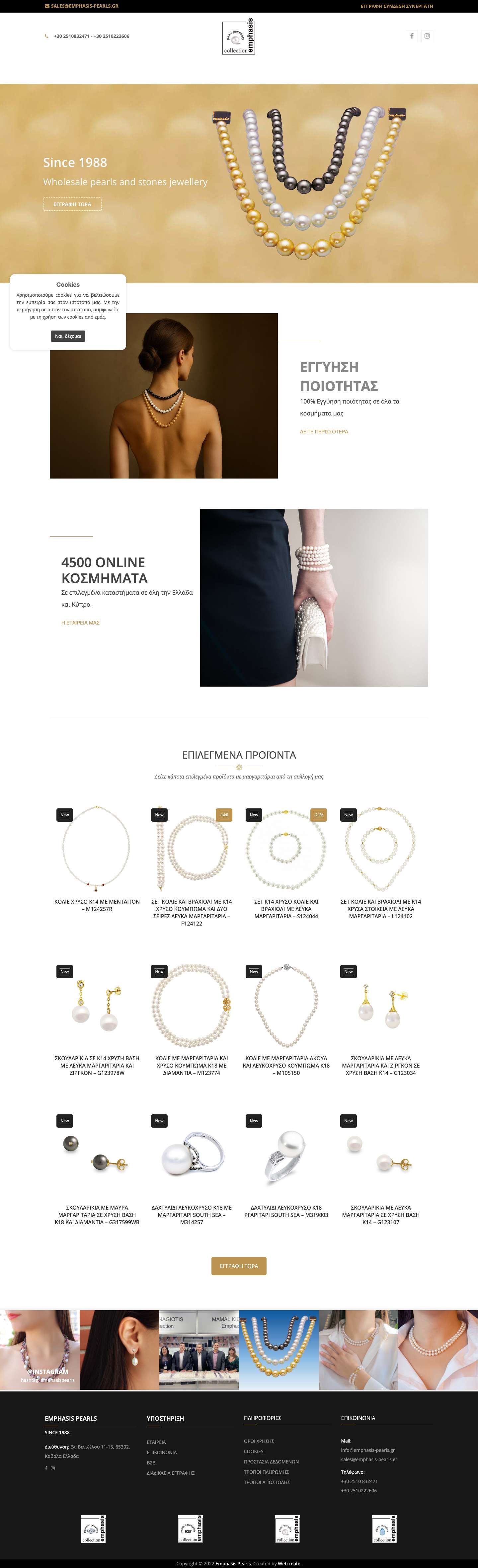 EMPHASIS PEARLS – Wholesale pearls and stones jewellery - Full Screenshot