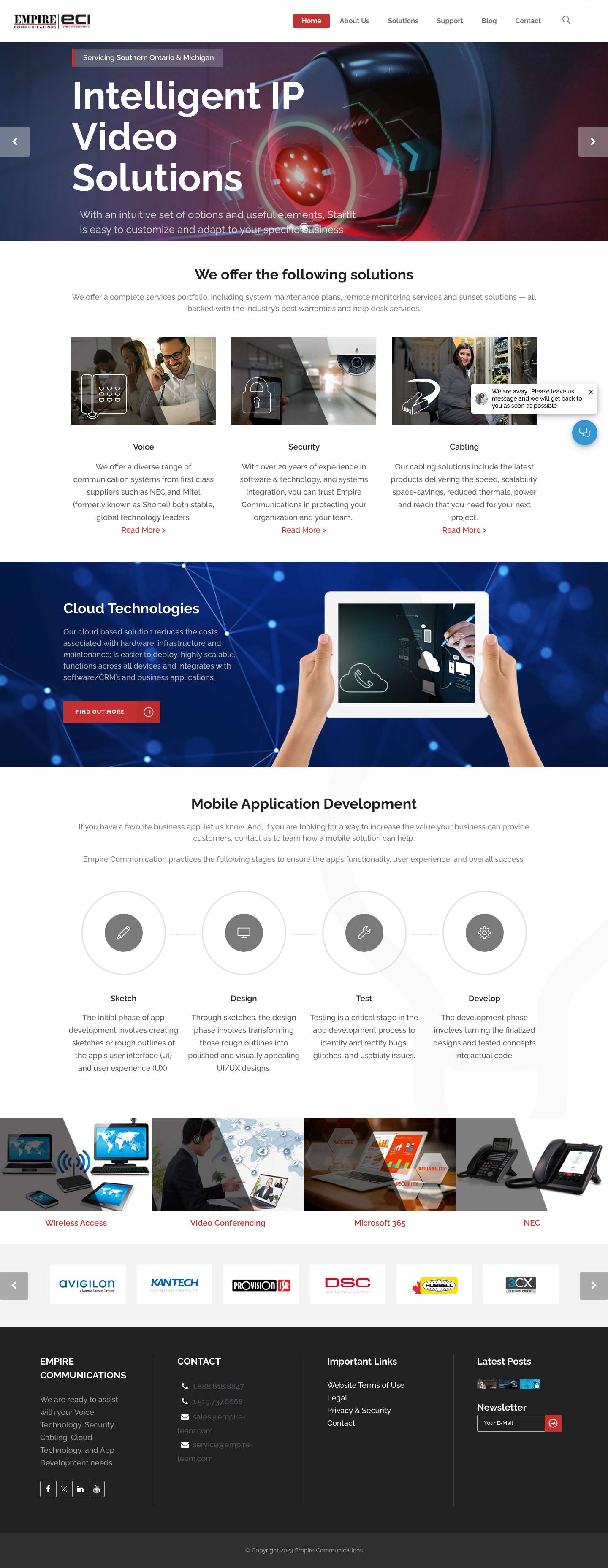 Empire Communications – Your Partner In Business Productivity Solutions - Full Screenshot