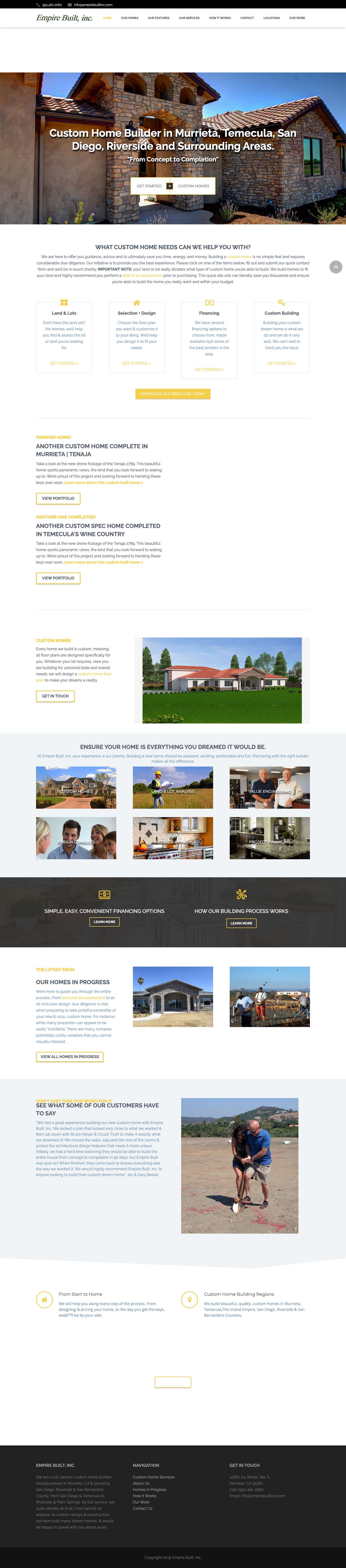 HOME - Empire Built, Inc. - Full Screenshot