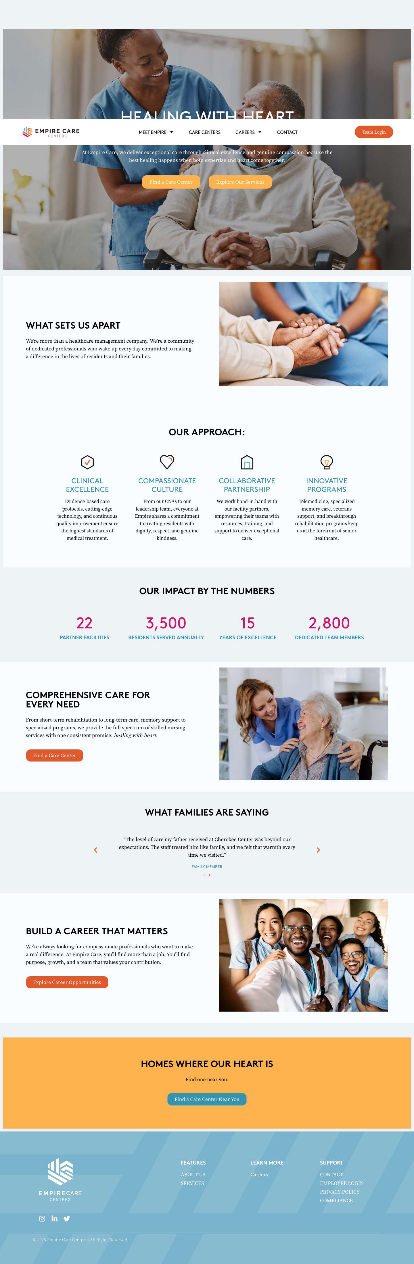 Home - Empire Care Centers - Full Screenshot