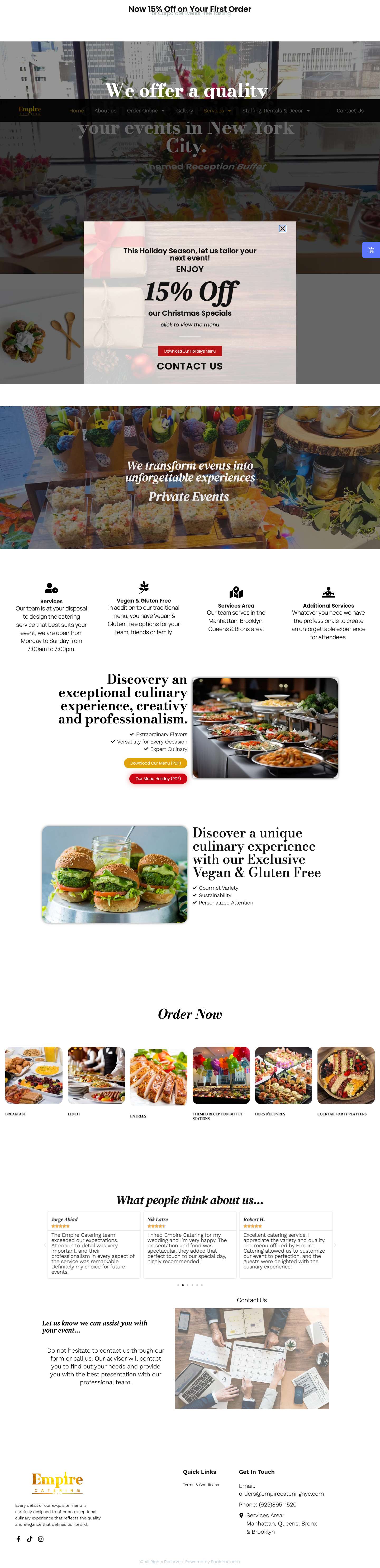 Home - Empire Catering NYC Home - Empire Catering NYC - Full Screenshot