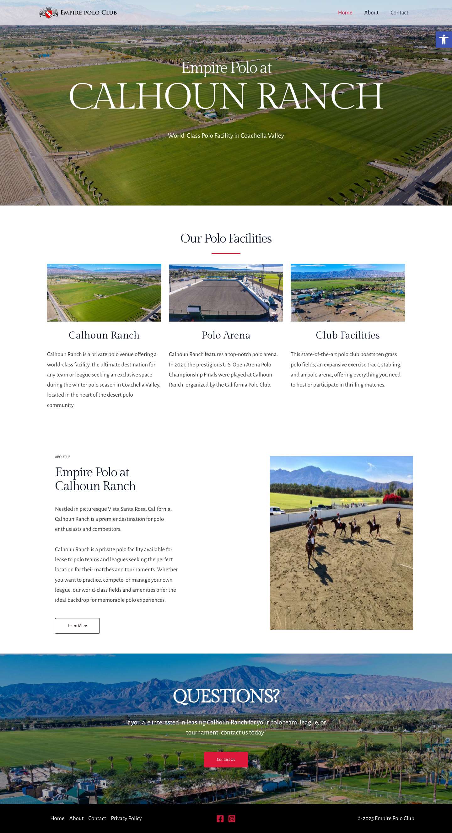 Empire Polo at Calhoun RanchAccessibility ToolsIncrease TextDecrease TextGrayscaleHigh ContrastNegative ContrastLight BackgroundLinks UnderlineReadable FontReset - Full Screenshot