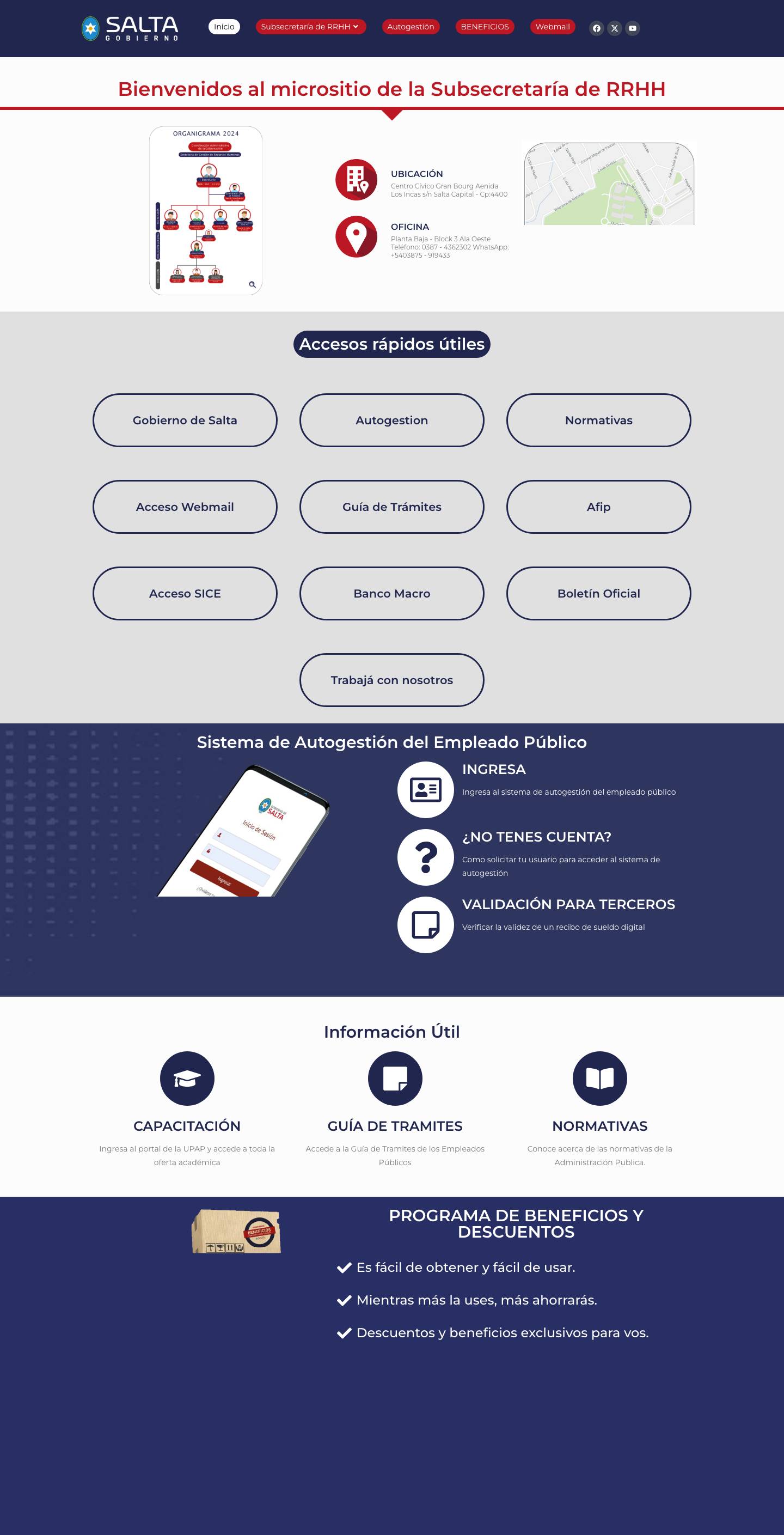 Empleado Publico Salta – Gobierno de la Provincia de Salta - Full Screenshot