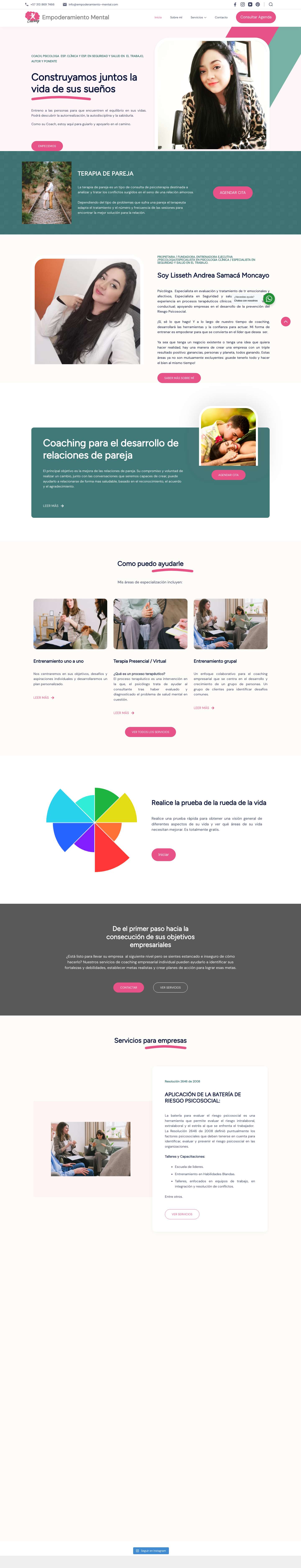 Home - Empoderamiento Mental Coaching Profesional - Full Screenshot