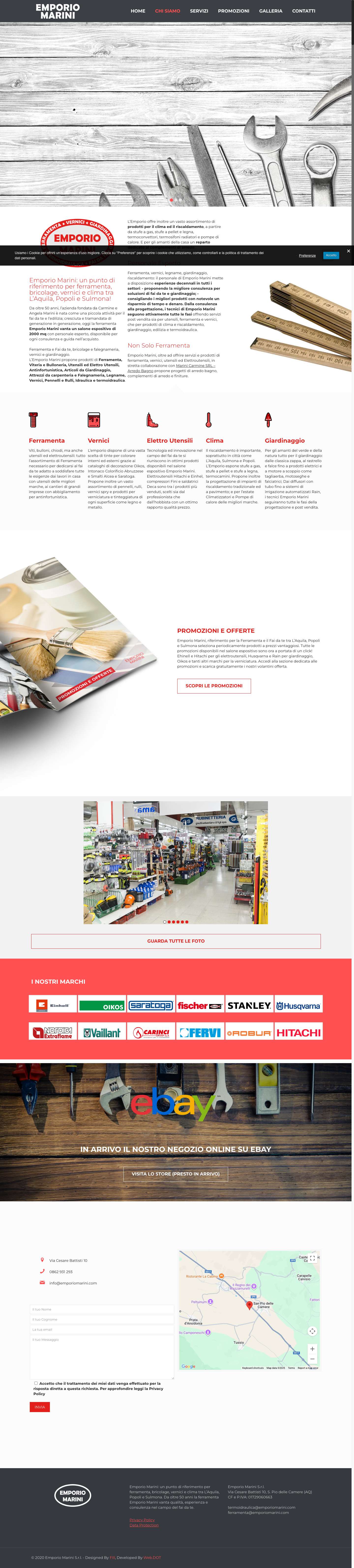 Emporio Marini | Ferramenta e Fai da Te a L'Aquila Popoli Sulmona - Full Screenshot