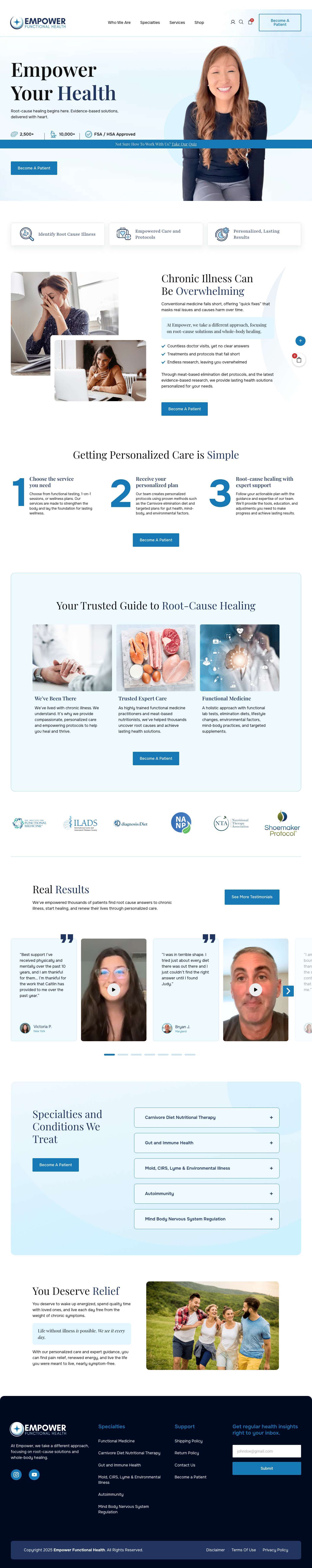 Home - Empower Functional Health - Full Screenshot