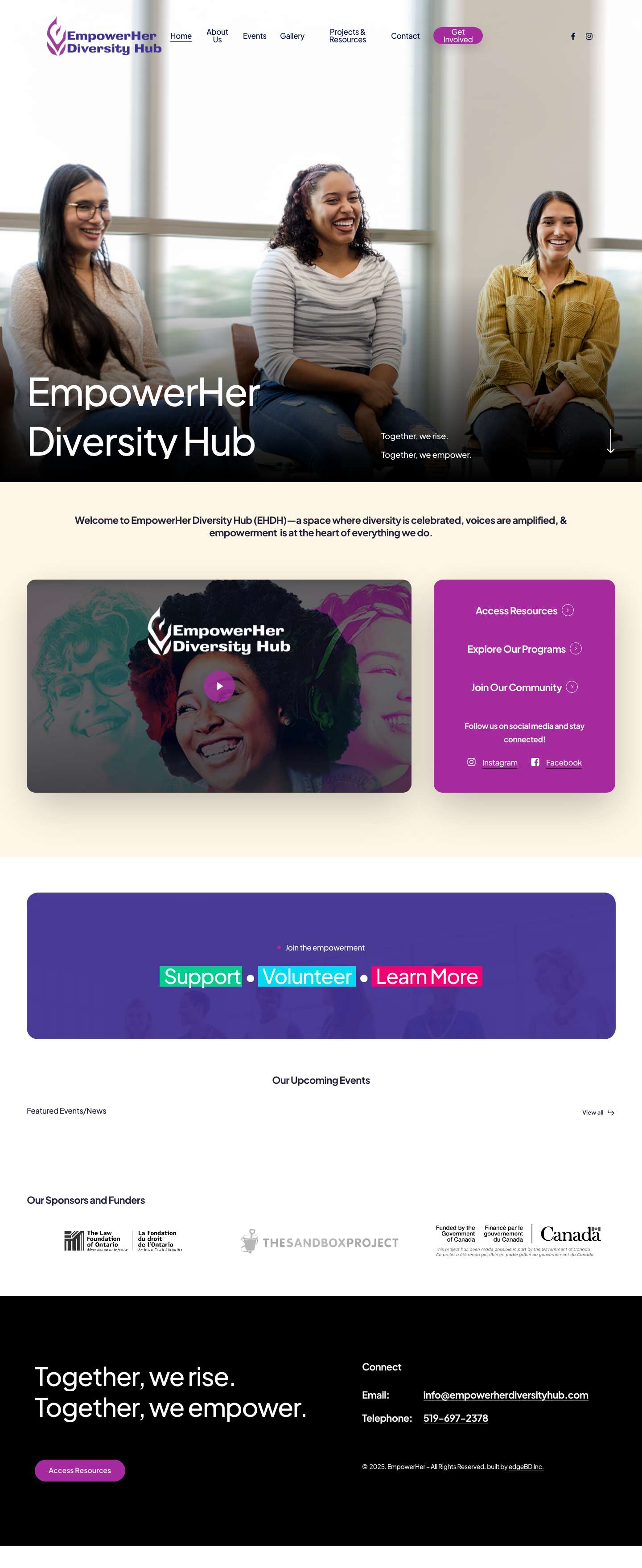 EmpowerHer – Diversity Hub - Full Screenshot