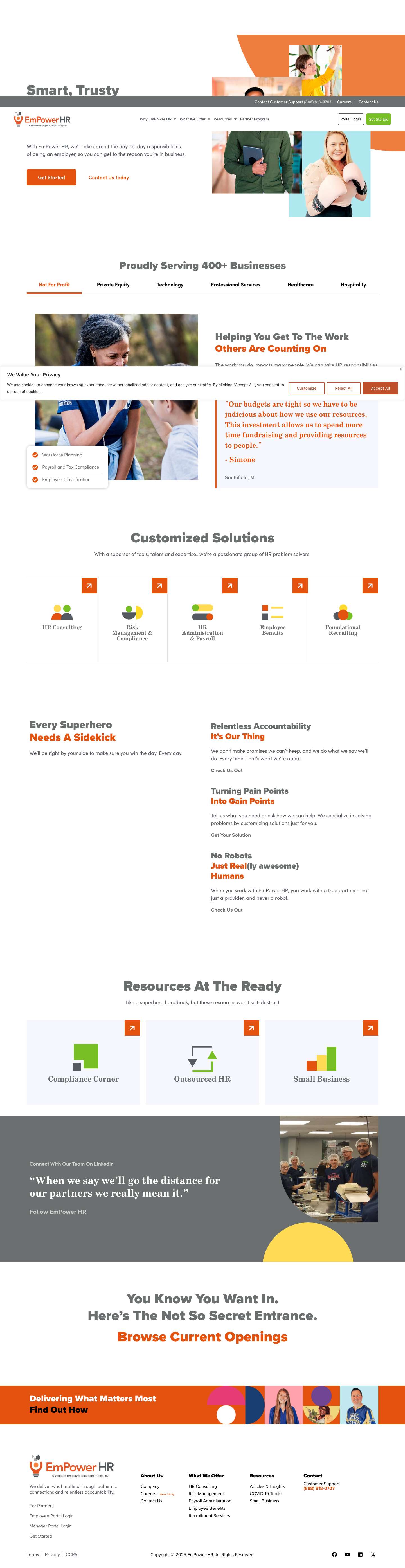 EmPower HR | HR Outsourcing Services And Consulting In The Midwest - Full Screenshot