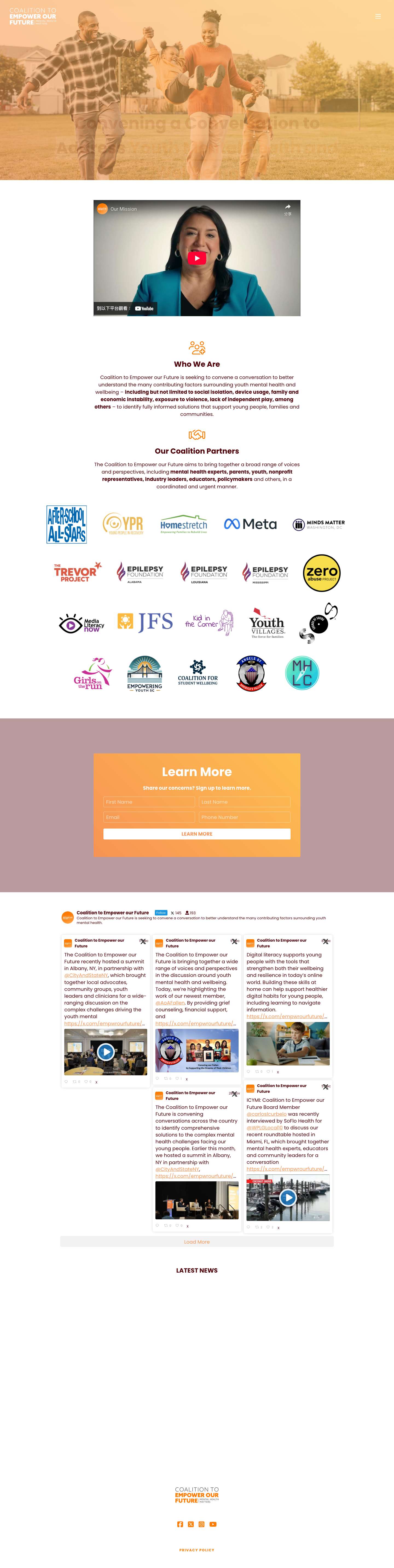 Home - Coalition to Empower Our Future - Full Screenshot