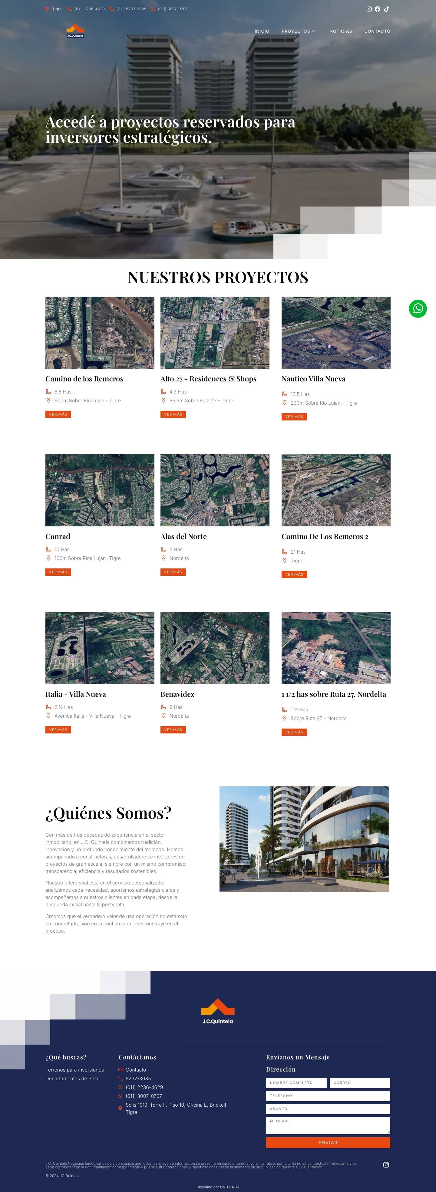 JCQuintela – Inmobiliaria Tigre – Asesoramiento Personalizado - Full Screenshot