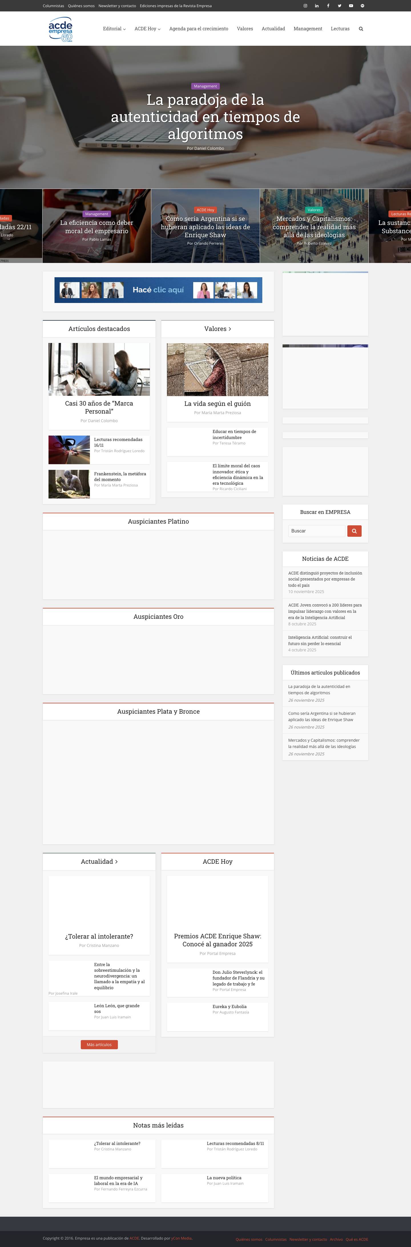 Portal Empresa, la revista digital de ACDE - Full Screenshot