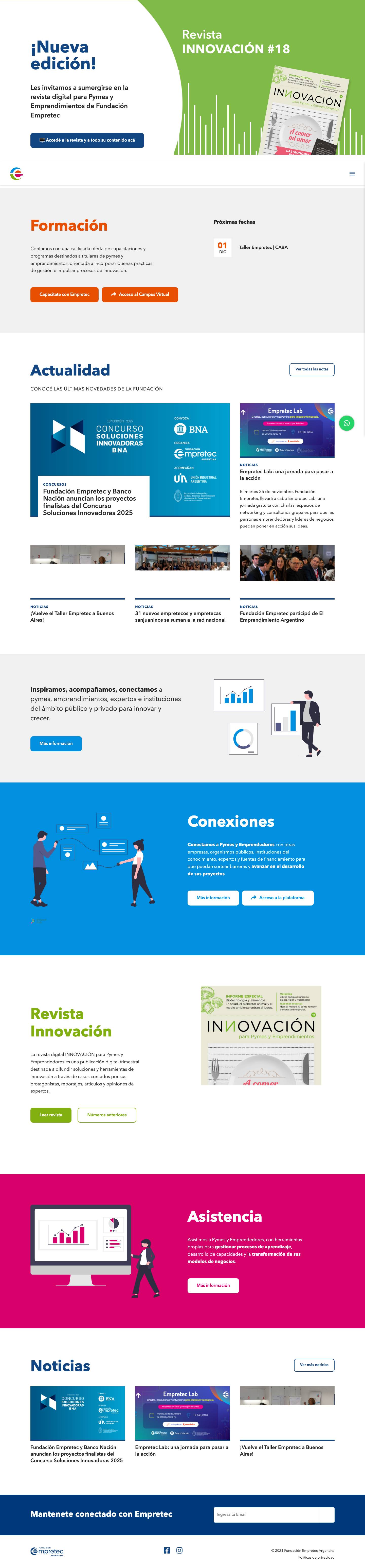 Fundación Empretec Argentina - Full Screenshot