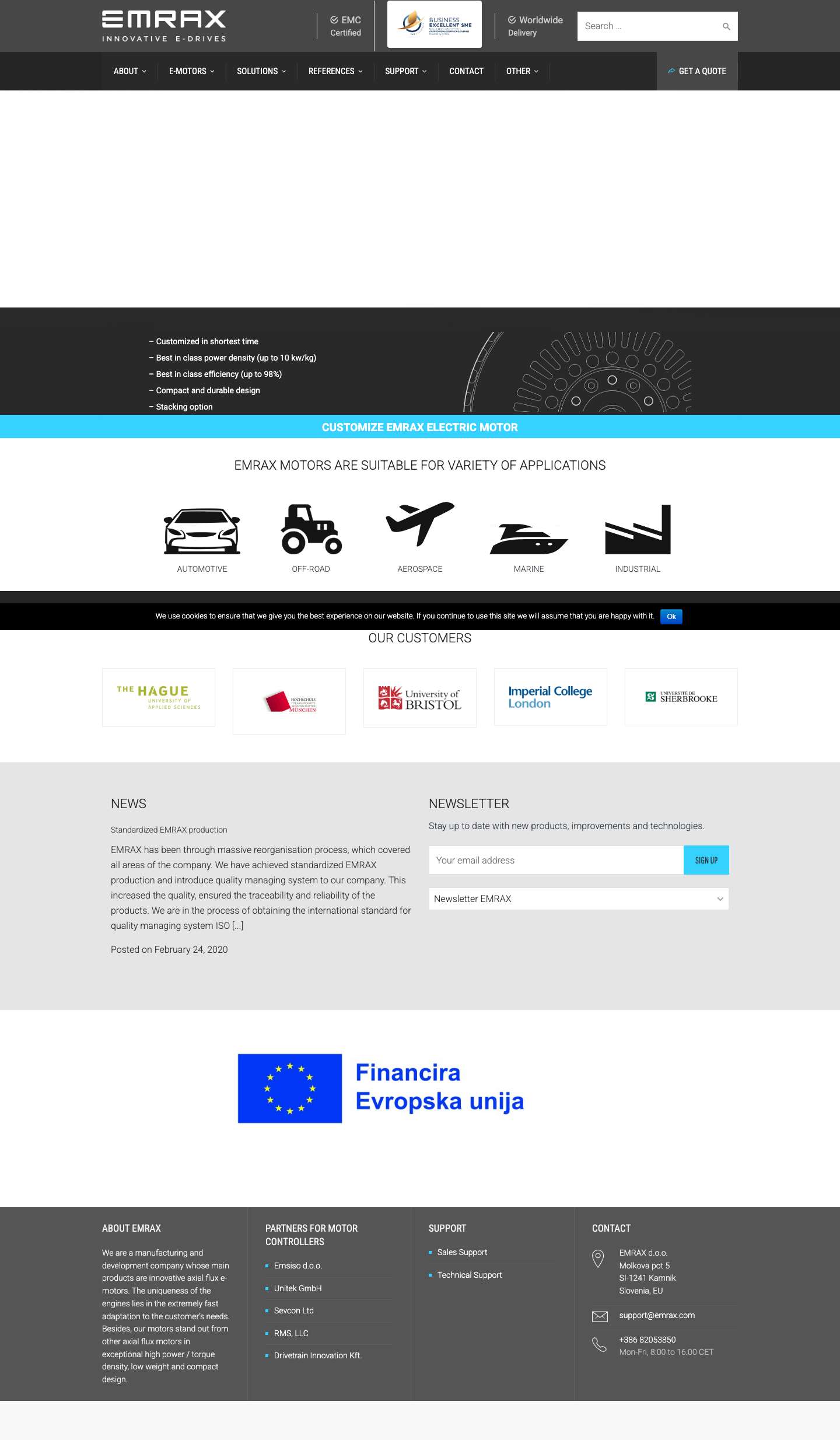 EMRAX | Axial flux e-motors | lightweight | powerful - EMRAX - Full Screenshot