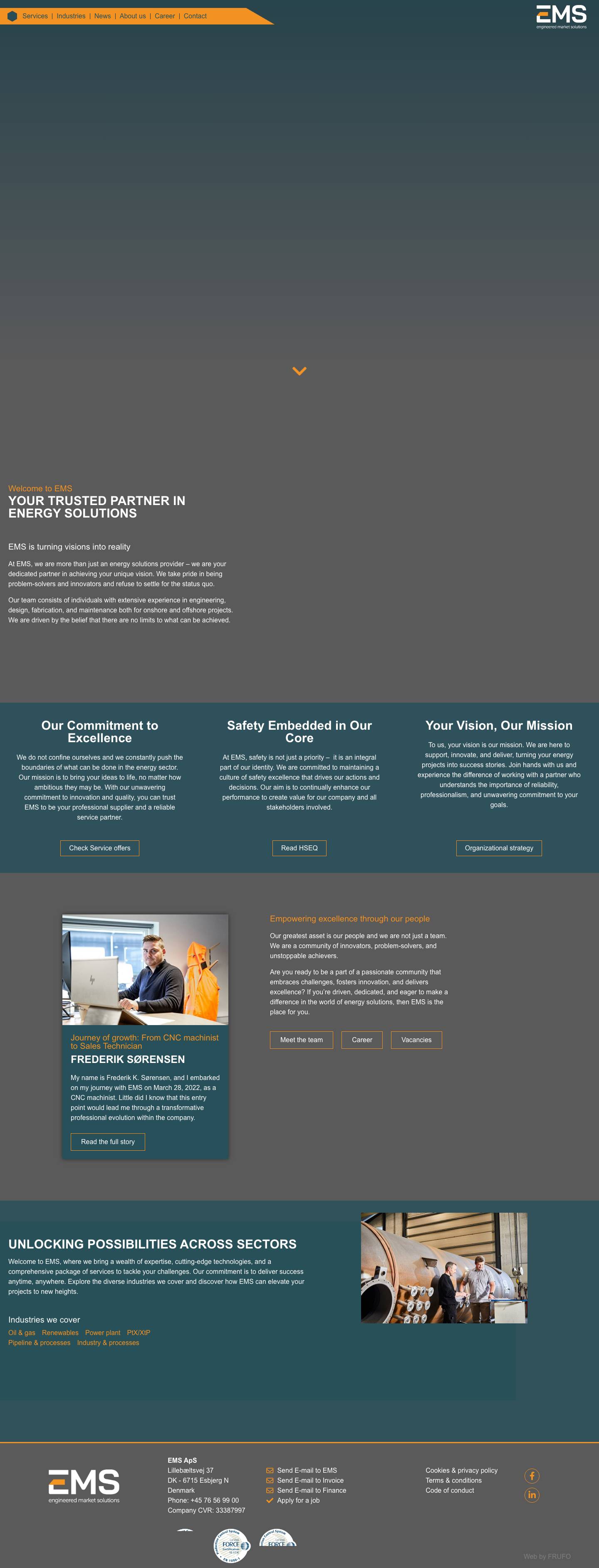 Engineered market solutions - EMS - Full Screenshot