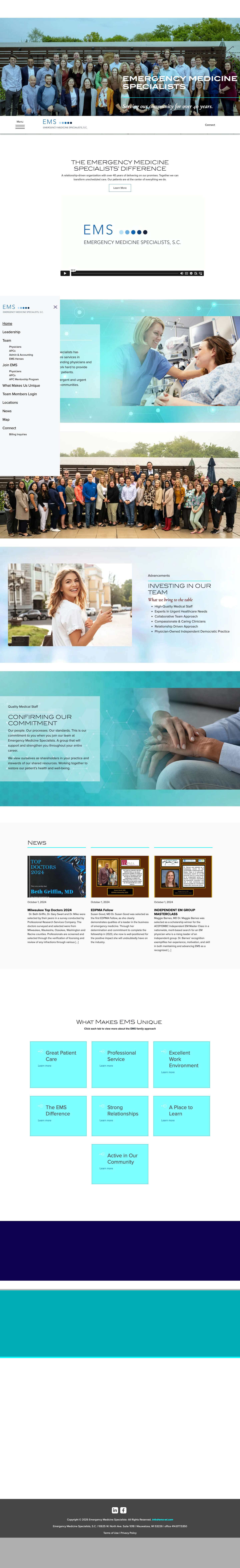 EMERGENCY MEDICINE SPECIALISTS - EMS - Full Screenshot