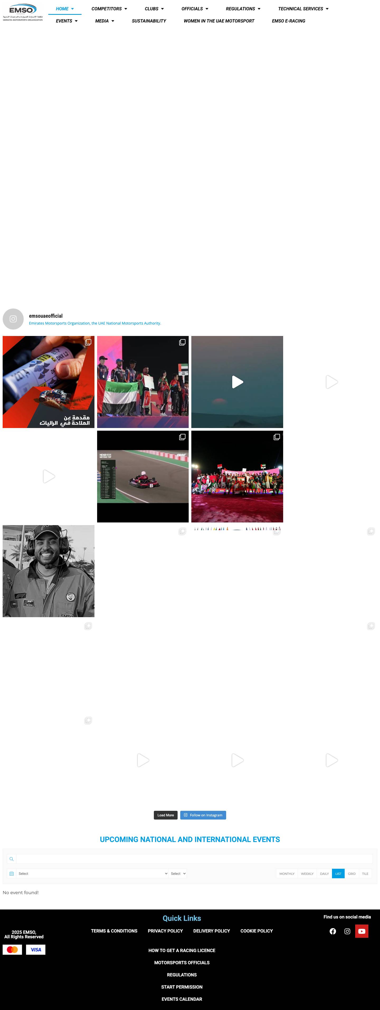 Emirates Motorsports Organization – EMSO - Full Screenshot