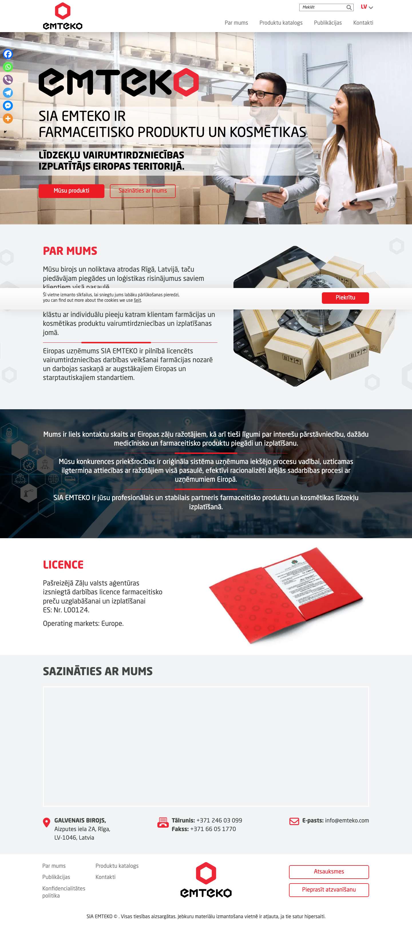 Galvenā lapa - Emteko - Full Screenshot