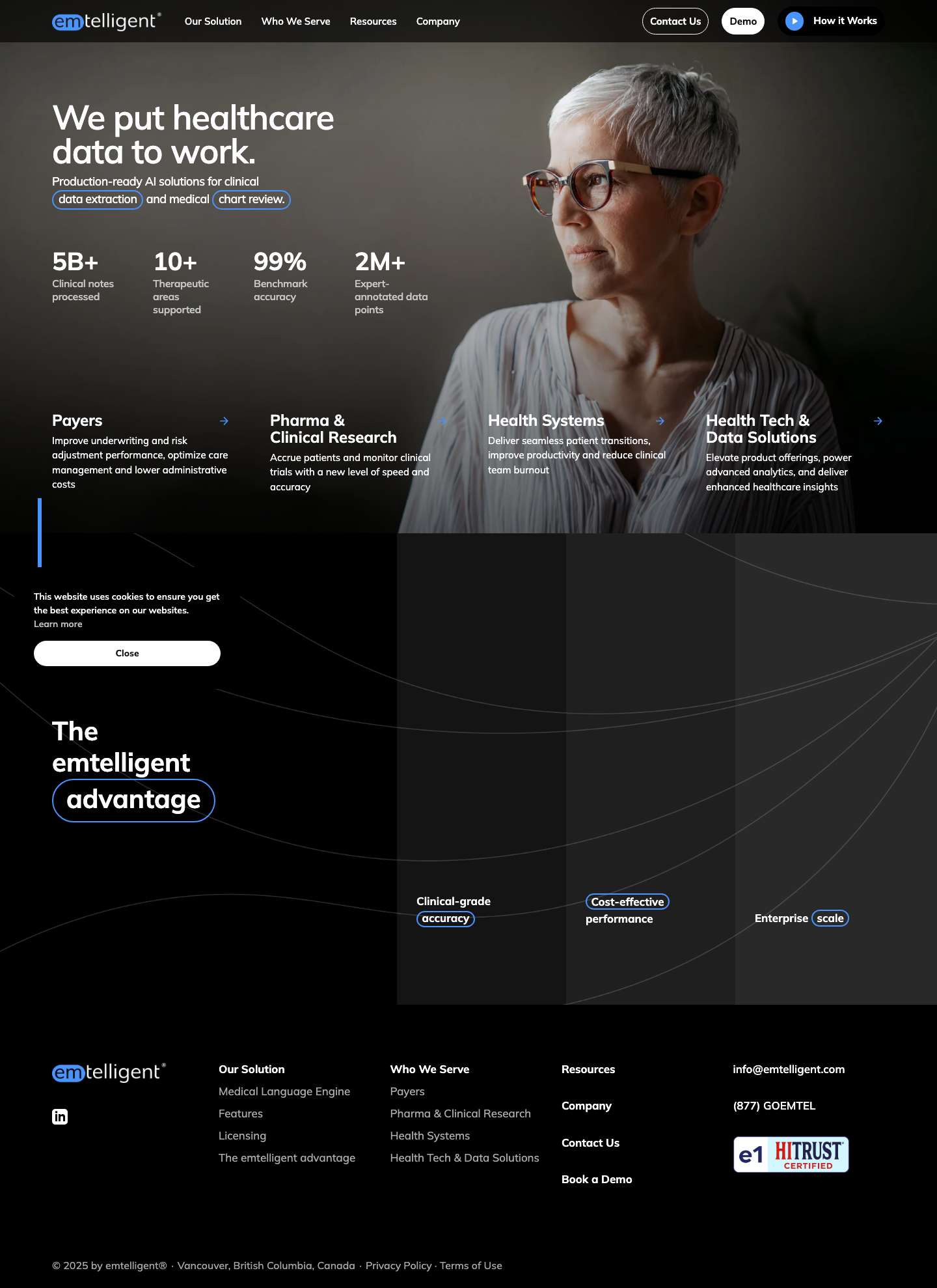 The Most Accurate Healthcare NLP on the Market - emtelligent - Full Screenshot