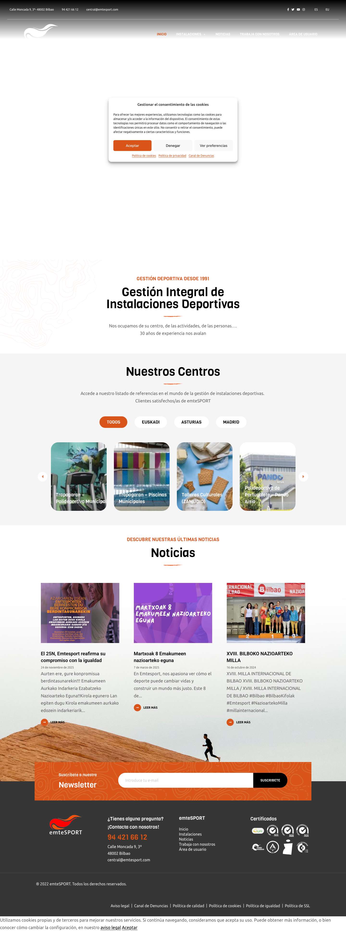 Inicio - emteSPORT - Full Screenshot