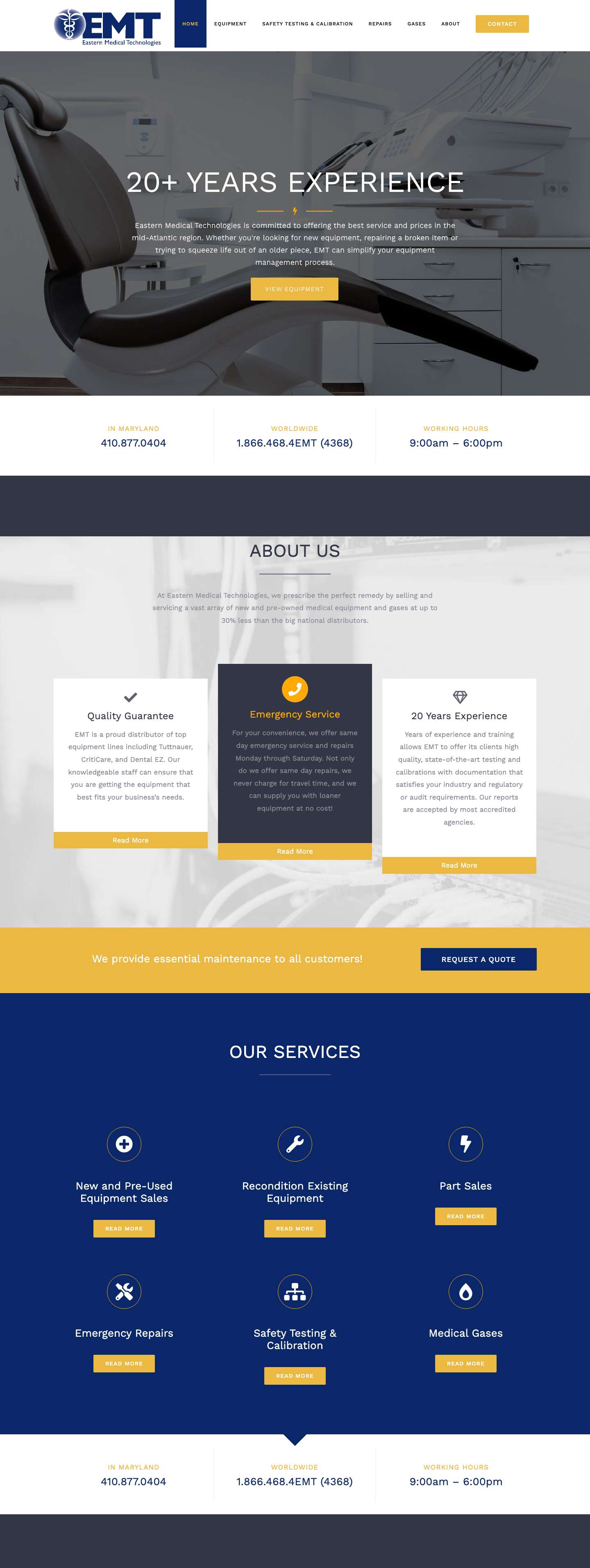 HOME - Eastern Medical Technologies - Full Screenshot