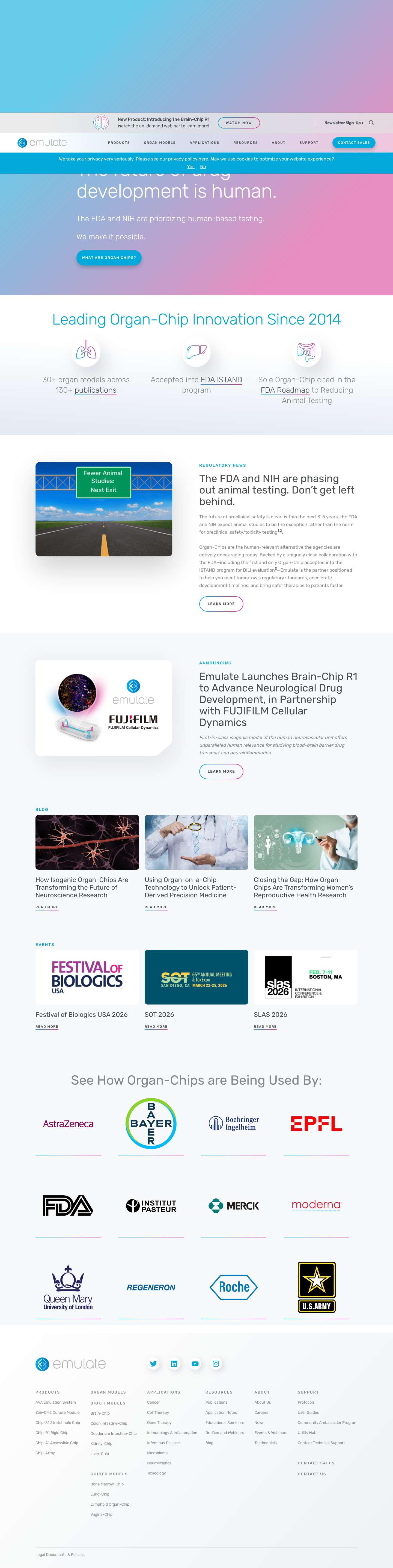 Emulate | Organ-Chips for Research & Development - Full Screenshot