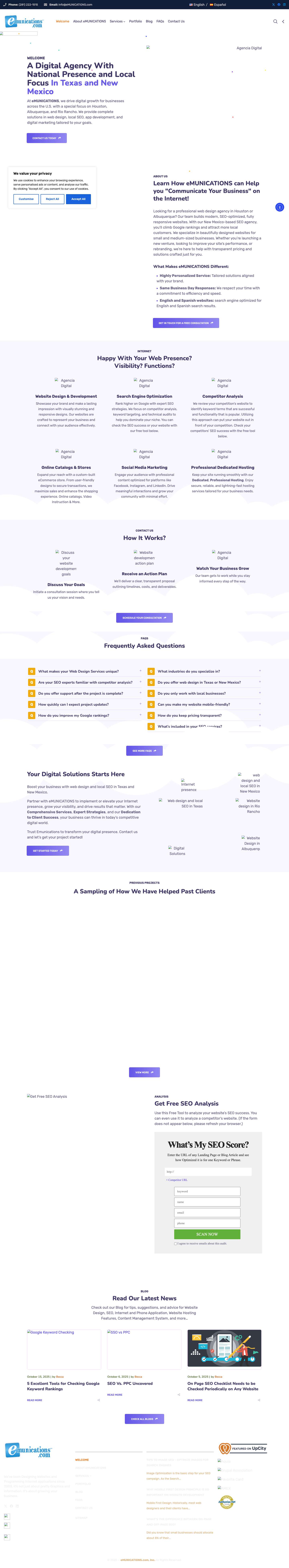 Welcome | A Digital Agency for Web Design, SEO & Marketing - Full Screenshot