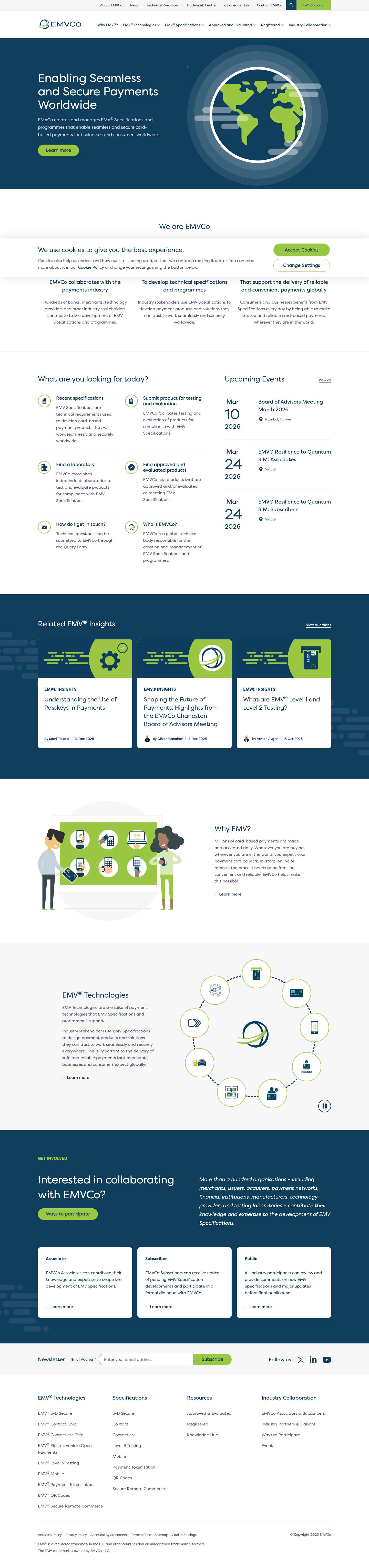 Enabling Seamless and Secure Payments Worldwide | EMVCo - Full Screenshot