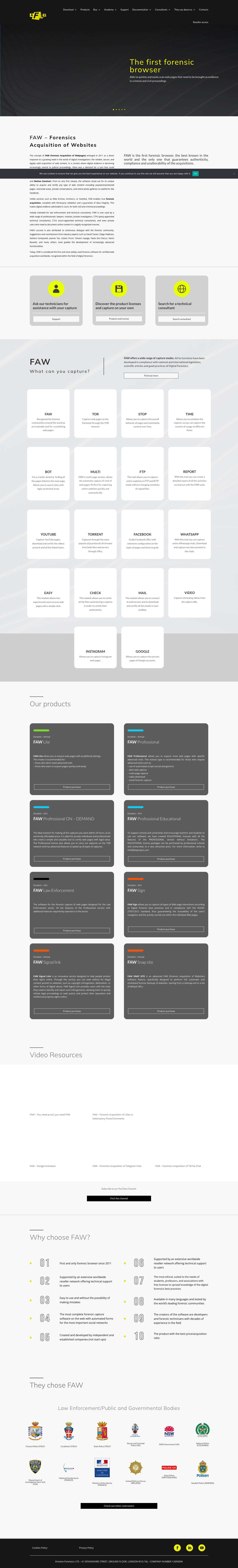 FAW - Forensics Acquisition of Websites | The first forensic browser for the acquisition of web pages - Full Screenshot