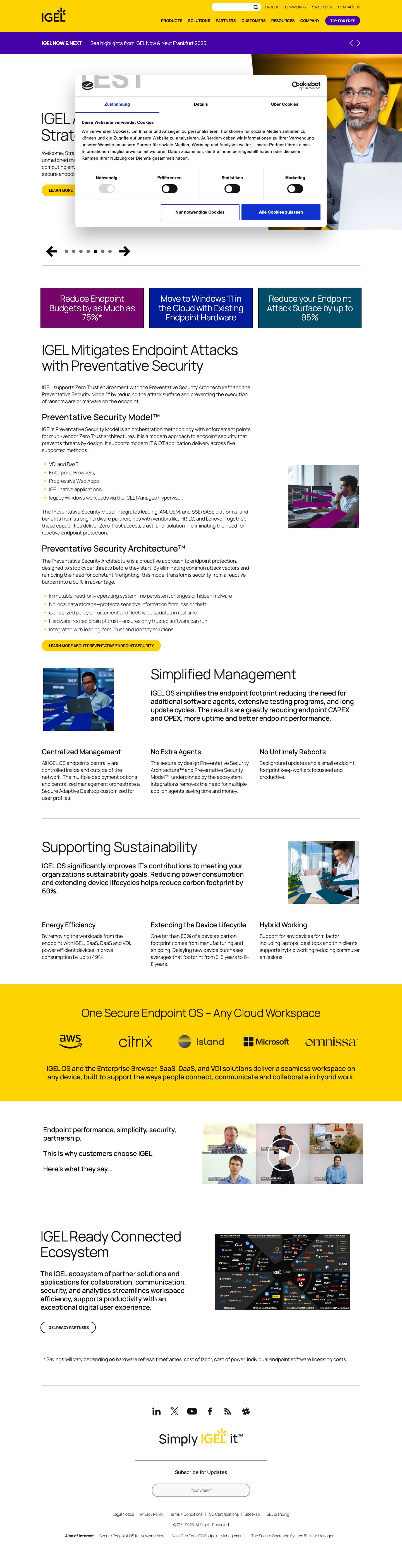 The Secure Endpoint OS for Now & Next | IGEL Technology - Full Screenshot