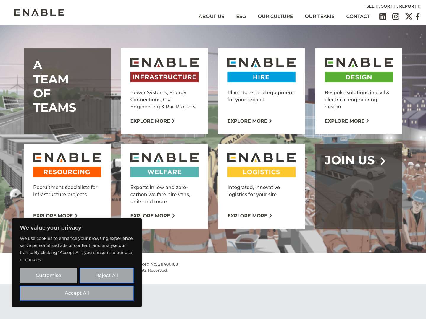 Homepage - Enable Team - Full Screenshot