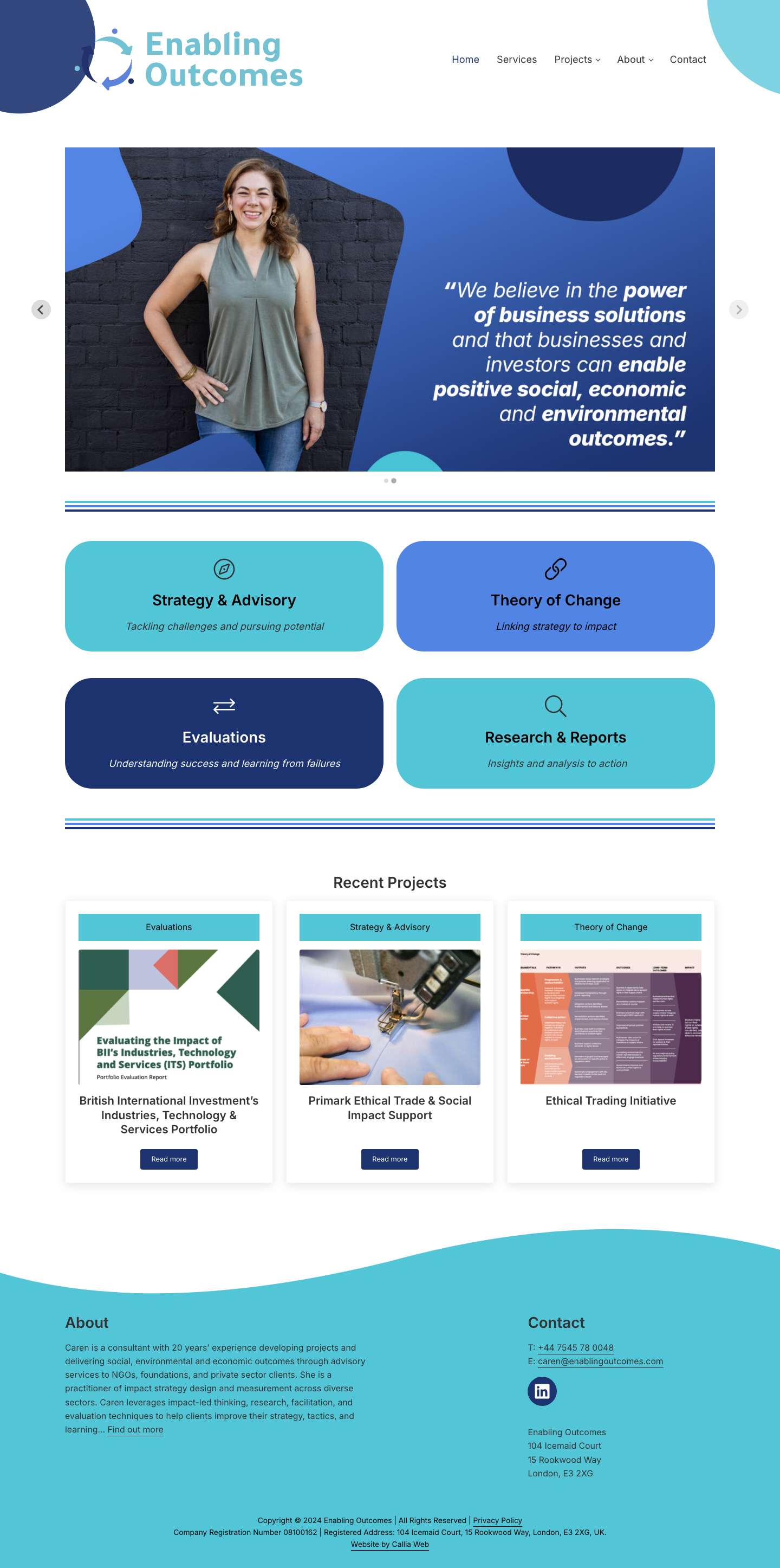 Enabling Outcomes - Enabling Outcomes - Full Screenshot