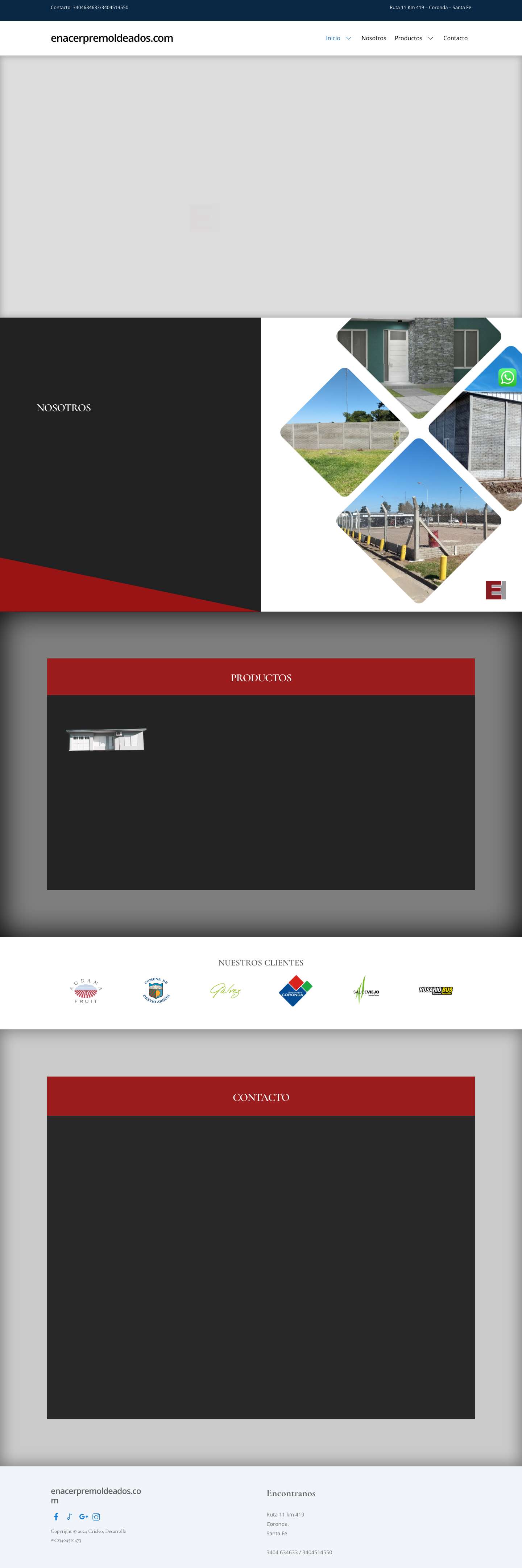 Home - enacerpremoldeados.com - Full Screenshot