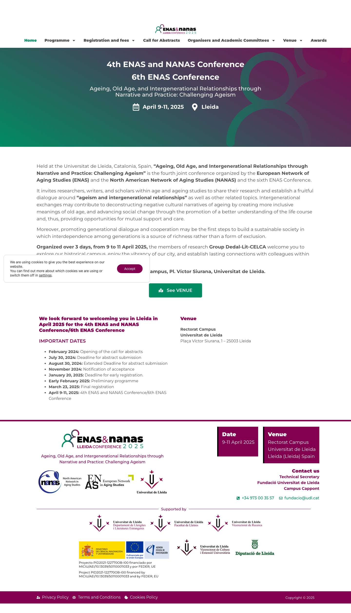 ENAS & NANAS 2025 – Ageing, Old Age, and Intergenerational Relationships through Narrative and Practice: Challenging Ageism - Full Screenshot