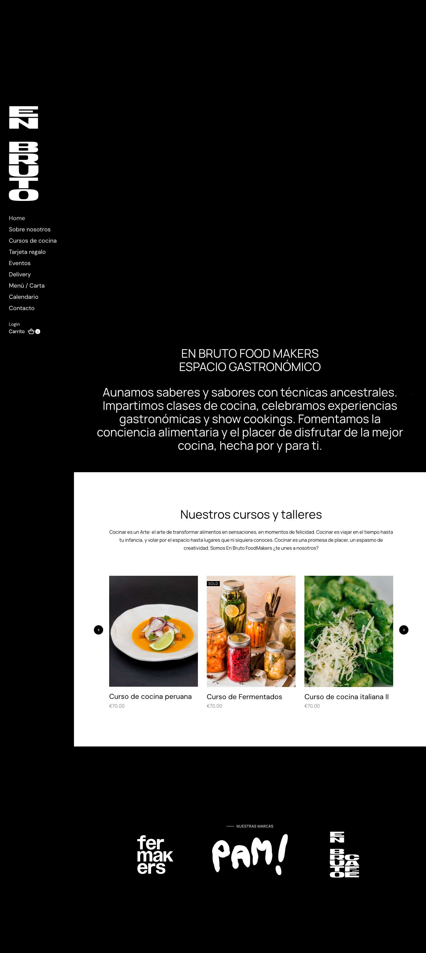 En Bruto: Brunch, Specialty Coffee, Cursos de Cocina y Eventos. - Full Screenshot