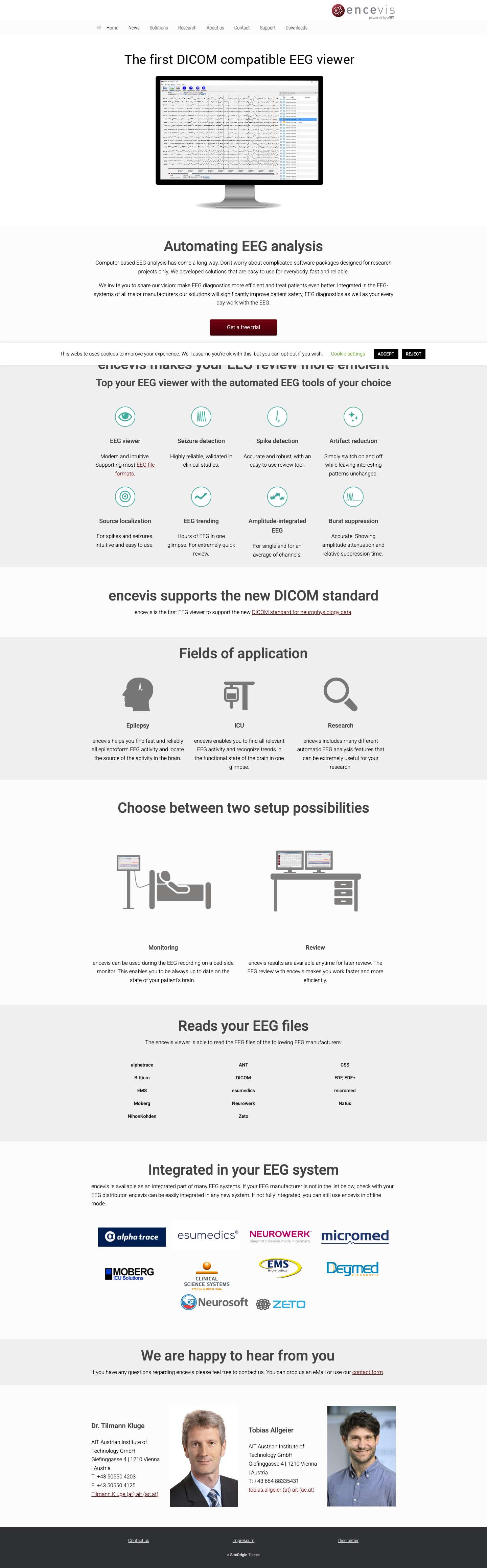 Home - encevis - Full Screenshot