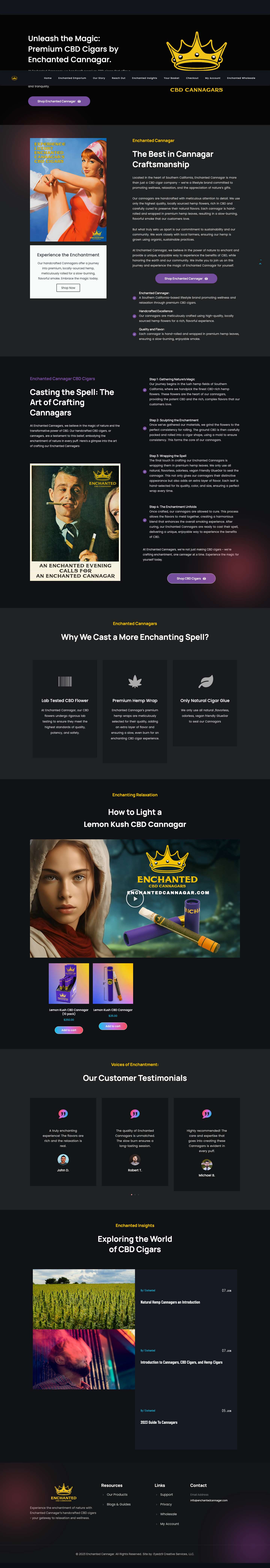 Exceptional CBD Cigars By Enchanted Cannagar - Full Screenshot