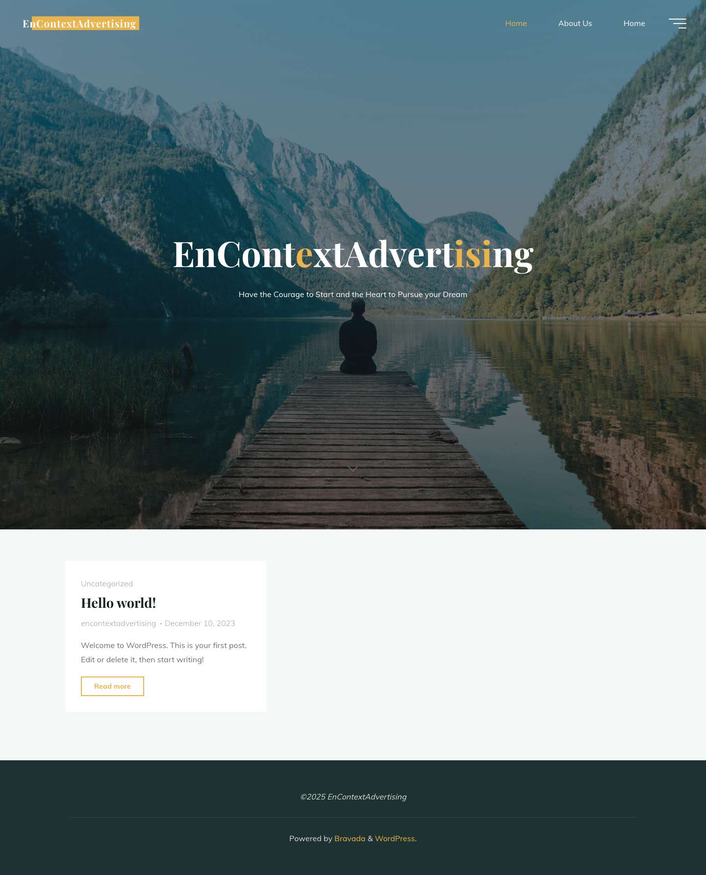 EnContextAdvertising – Have the Courage to Start and the Heart to Pursue your Dream - Full Screenshot