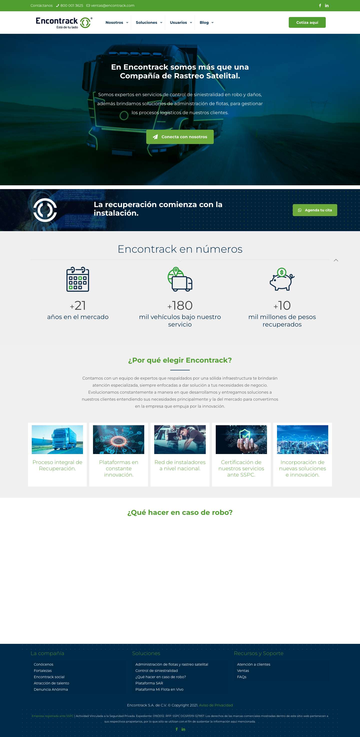 Rastreo y administración de flotas - Encontrack - Full Screenshot